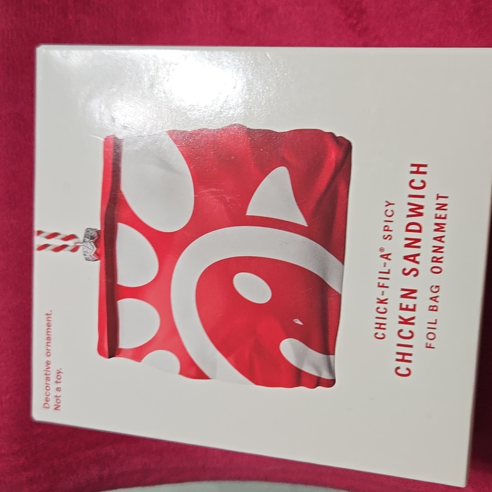 Chick-Fil-A Original Spicy Chicken Sandwich Bag Holiday Ornament 2025 LIMITED